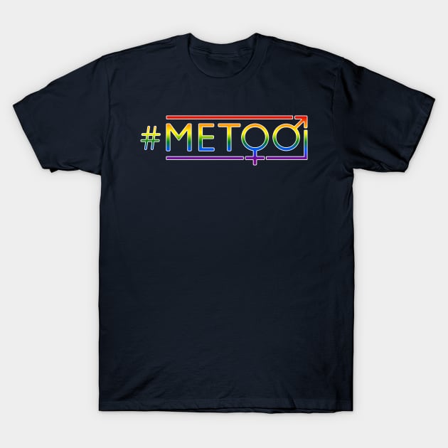 hashtag metoo - gender symbols - LGBT rainbow T-Shirt by EDDArt